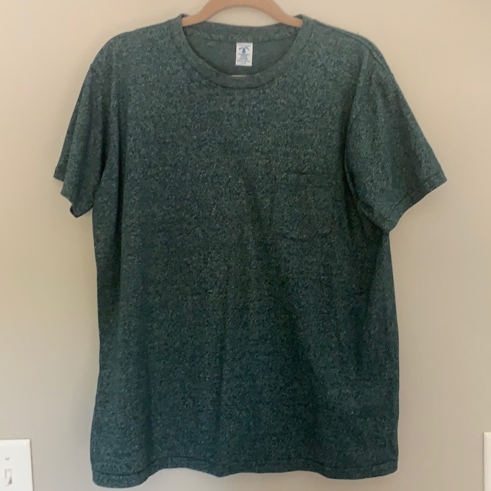 Velva Sheen Heathered Green Short Sleeve Pocket T-Shirt